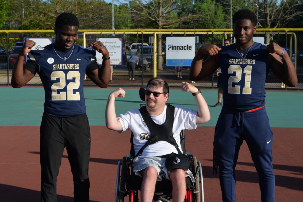 Terriers player and buddies